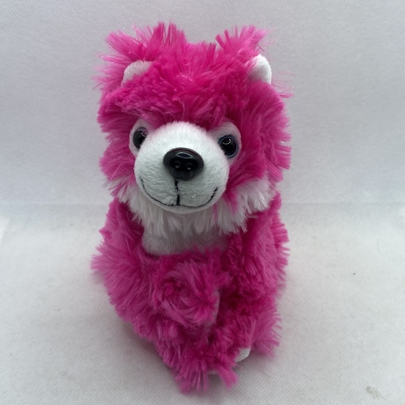 The Petting Zoo Plush Wolf Stuffed Animal Toy Pink White 2011 - Picture 2 of 10
